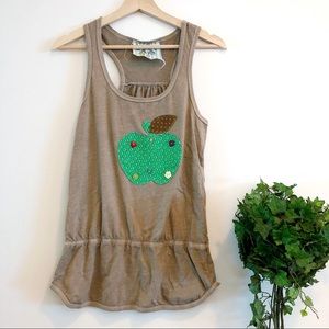 Anthropologie Scrapbook | peplum tank w/ apple